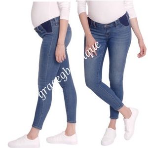 Maternity Jeans Jeggings Distress Wash Size 8 29R